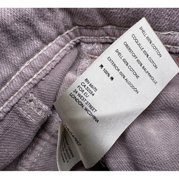 Free People We The Free Tie Dye Madison 29 Lavender Utility Jeans Cargo Pants - Picture 9 of 11